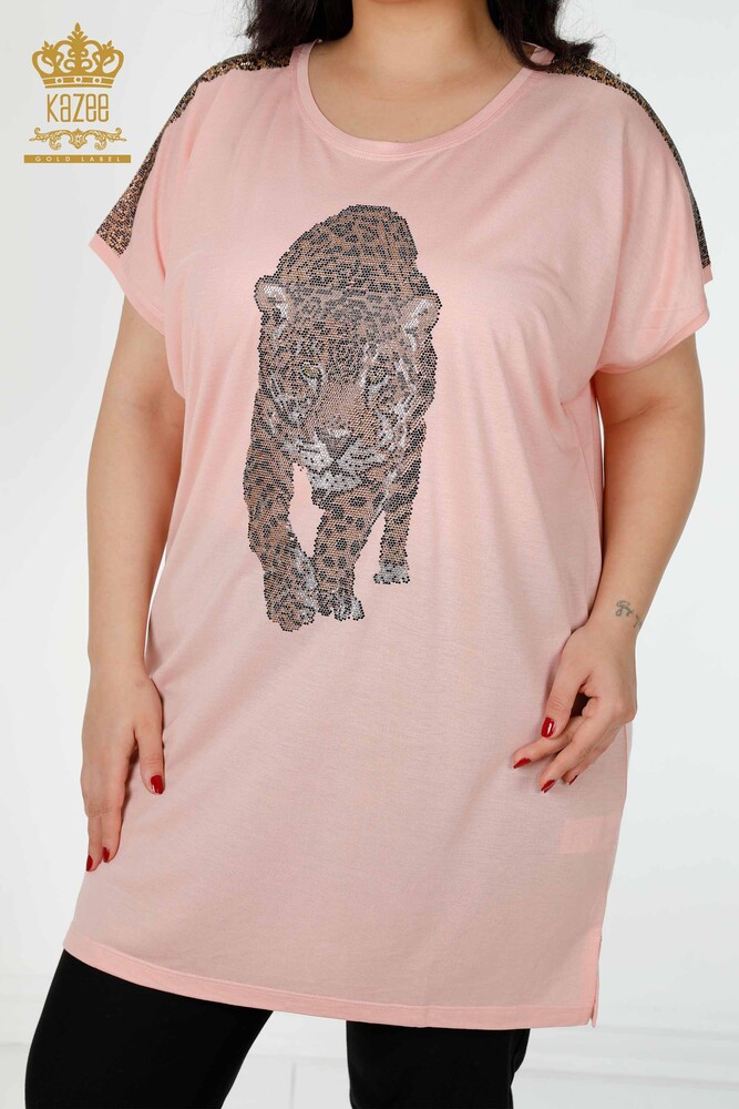 Venta al por mayor Blusa de mujer con bordado de piedra en polvo - 77604 | kazee - 2