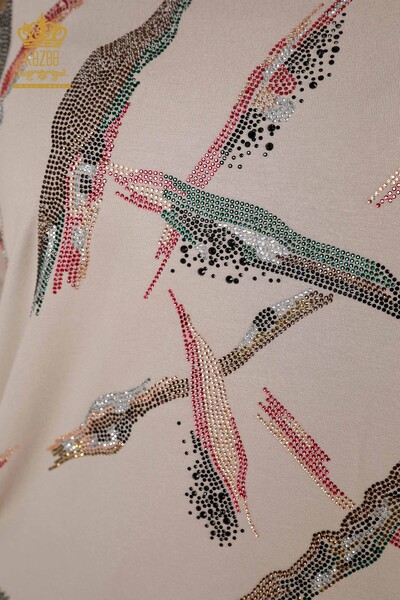 Venta al por Mayor Blusa de Mujer a Rayas Beige - 78907 | kazee - 4