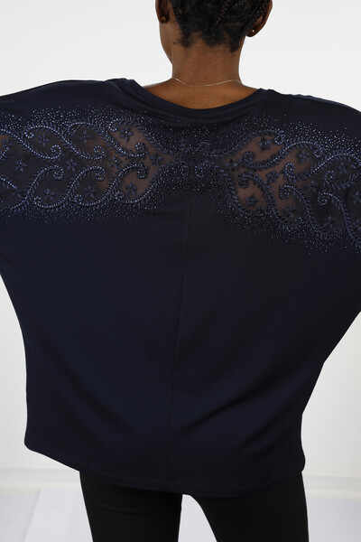Venta al por mayor Blusa de Mujer Con Tul Logotipo Kazee Detallado - 77906 | kazee - Thumbnail