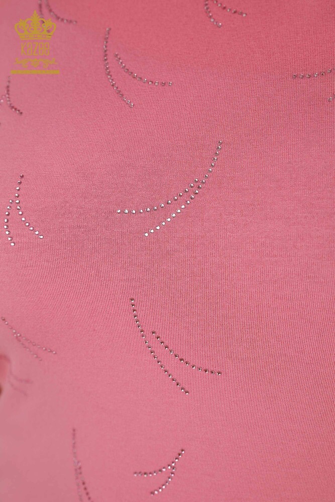 Venta al por mayor Blusa de Mujer - Tul Detallado - Rosa - 79086 | kazee - 3