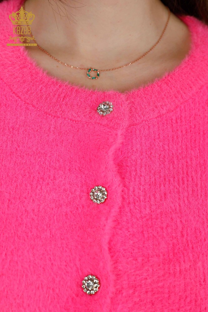 Venta al por mayor Cardigan Mujer Angora Fucsia - 19099 | kazee - 3