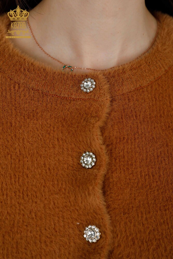 Venta al por mayor Cardigan Mujer Angora Marrón - 19099 | kazee - 3