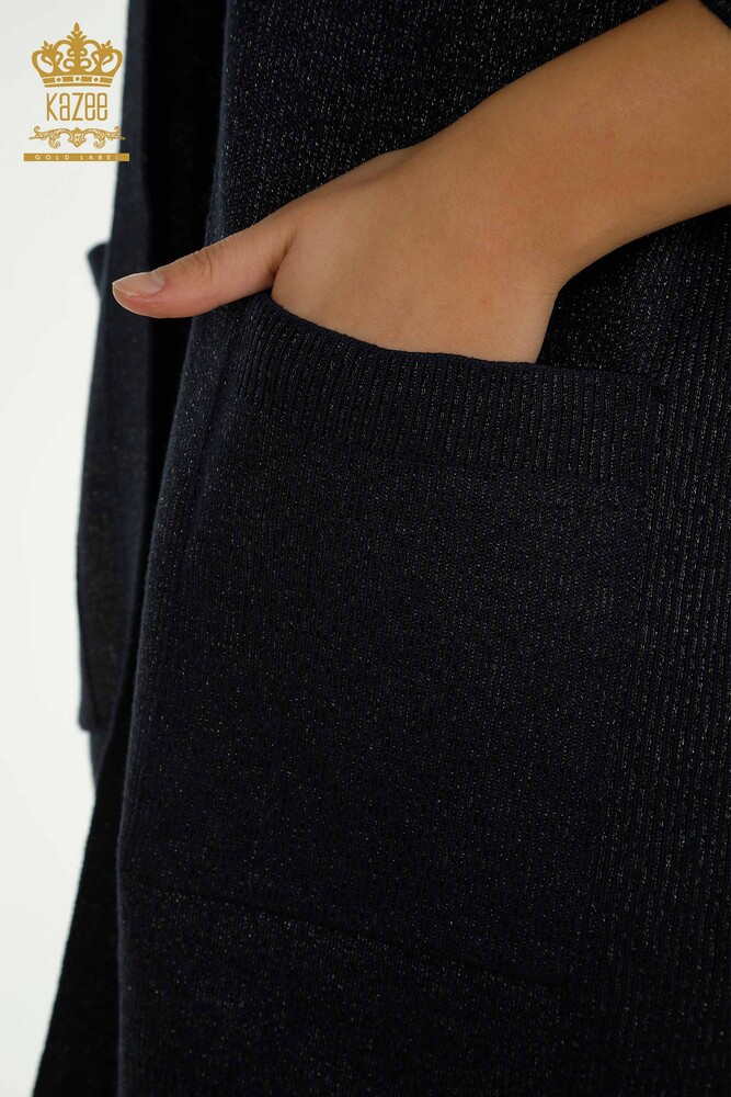 Venta al por mayor Cárdigan de mujer Glitter Transition Azul marino - 30135 | KAZEE - 7