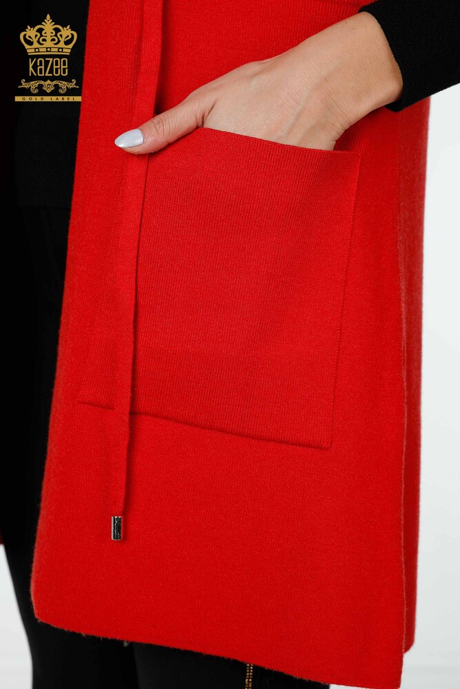 Venta al por mayor Chaleco Mujer Piedra Bordado Rojo - 16830 | kazee - 5