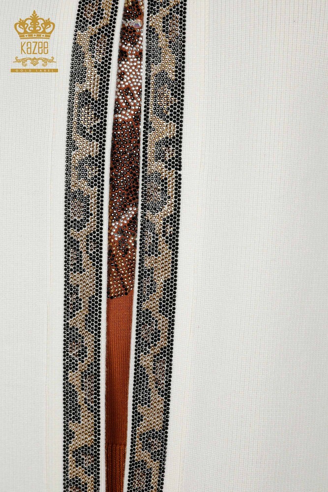 Venta al por mayor Chaleco Corto Mujer - Patrón Leopardo - Crudo - 30311 | kazee - 5