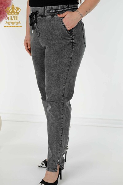 Venta al por mayor Jeans Mujer Con Bolsillos Piedra Antracita Bordado - 3697 | kazee - Thumbnail