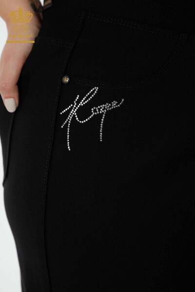 Venta al por mayor Falda Mujer Bolsillo Largo Negro - 4190 | kazee - 5