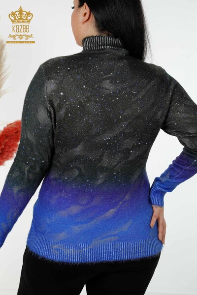 Venta al por mayor Suéter Mujer Angora Estampado Saks - 16001 | kazee - Thumbnail