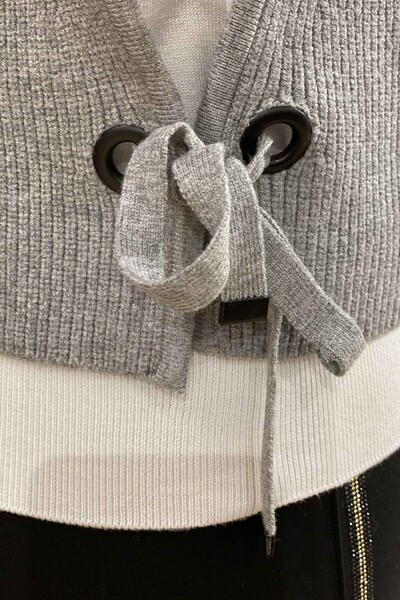 Venta al por mayor Suéter de Cuello Alto para Mujer con Lados Abiertos - 15424 | kazee - Thumbnail