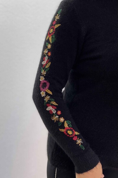 Venta al por mayor Suéter de Mujer Angora Bordado Estampado Floral - 18877 | kazee - Thumbnail