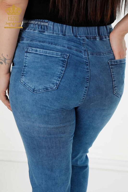 Venta al por mayor Jeans Mujer Cintura Elástica Azul - 3696 | kazee