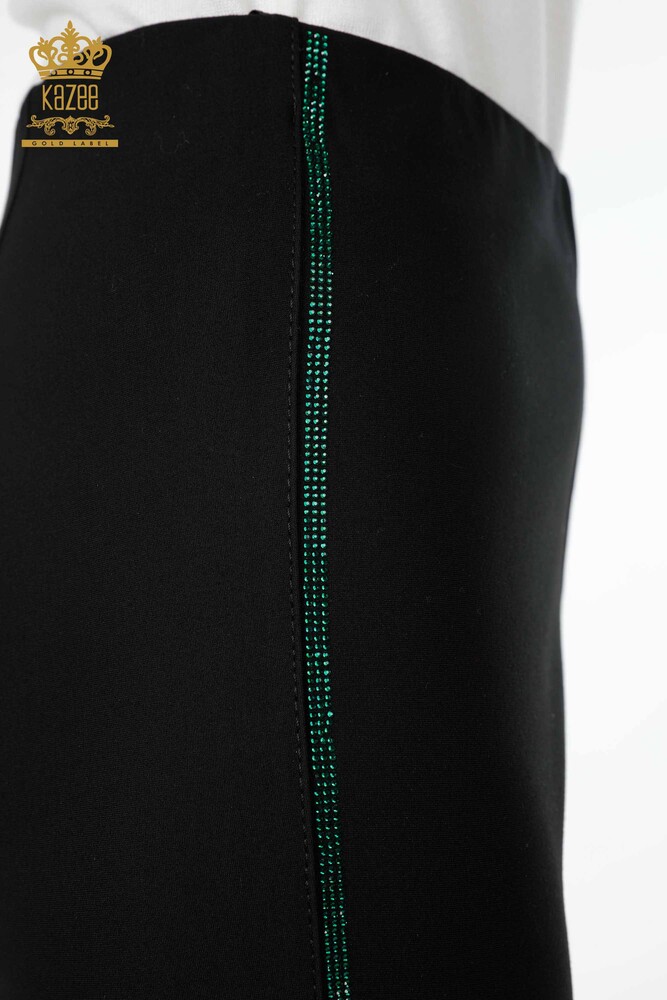 Venta al por mayor Pantalones De Mujer Con Patrón De Flores Bordado De Piedra - 3430 | kazee - 9