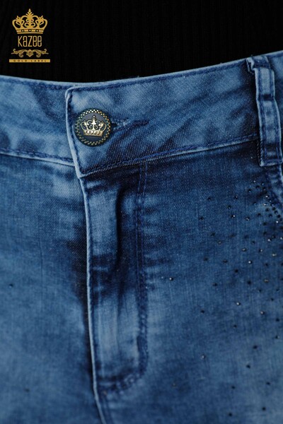 Venta al por mayor Pantalones de Mujer Crystal Stone Bolsillo Bordado Detallado - 3483 | kazee - 13