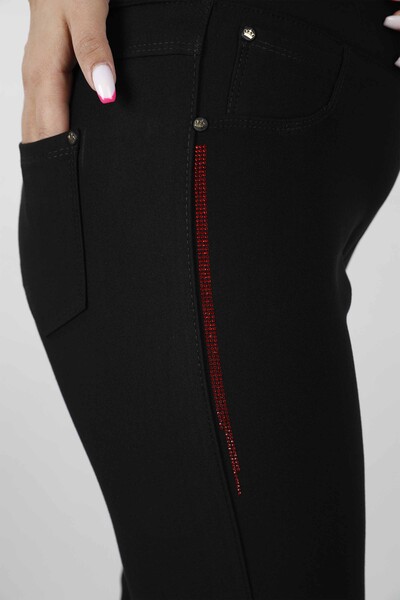 Venta al por mayor Pantalones de Mujer Patrón Flamenco y Rosa - 3421 | kazee - Thumbnail