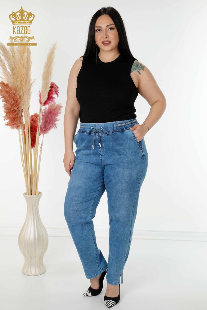 Venta al por mayor Jeans de Mujer Con Bolsillo Bordado Piedra Azul - 3697 | kazee - 1