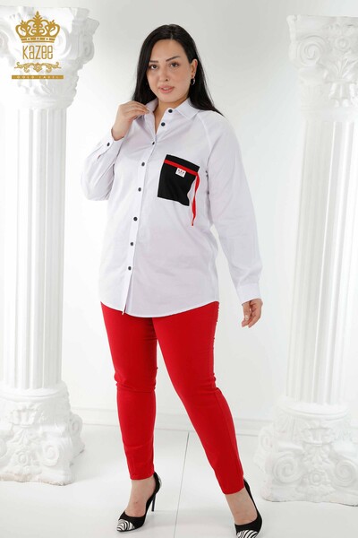 Venta al por mayor Jeans de Mujer Con Cinturón Rojo - 3468 | kazee - Thumbnail