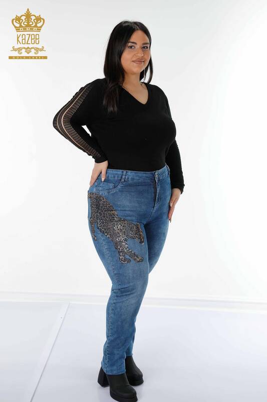 Venta al por mayor Jeans Mujer Patrón Tigre Azul - 3294 | kazee