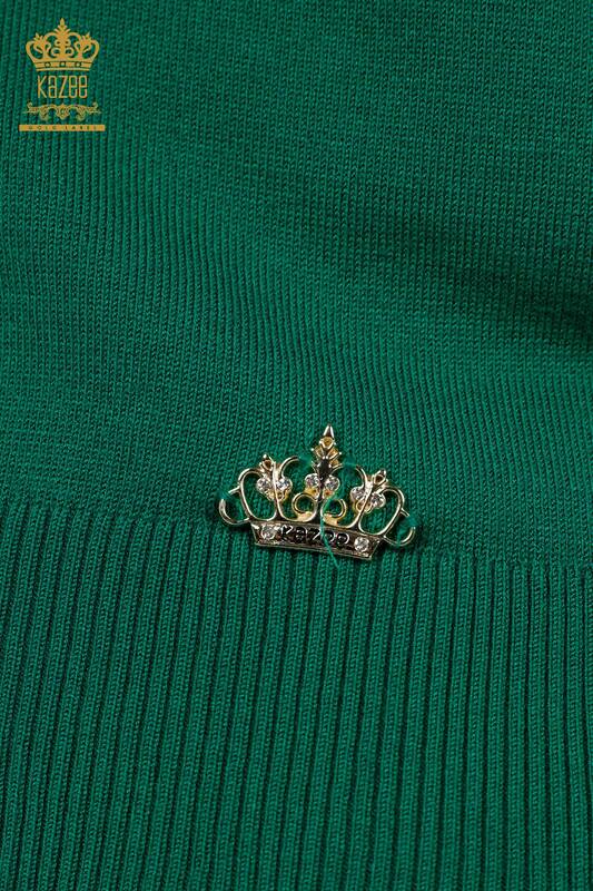 Venta al por mayor Suéter de Punto Mujer - Básico - Modelo Americano - Verde - 16271| kazee