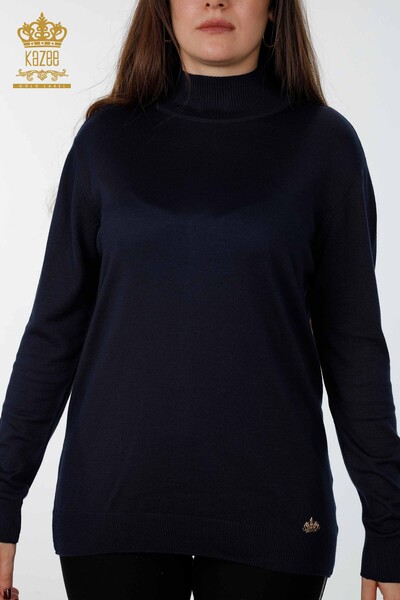 Venta al por mayor Prendas de punto para mujer, cuello alto, manga larga, viscosa básica - 15670 | kazee - 7