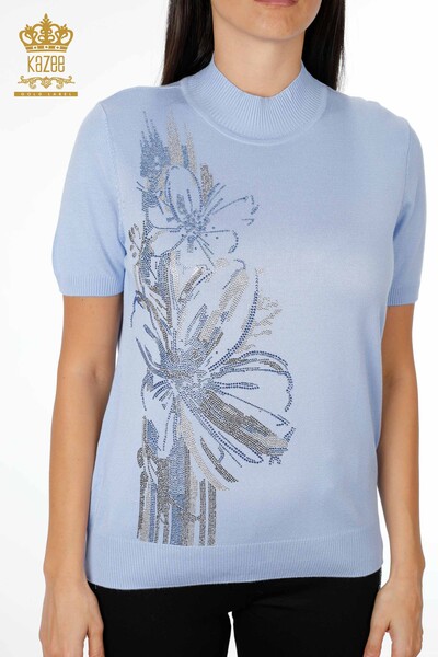 Venta al por mayor de prendas de punto para mujer con estampado floral American Model Stone - 16693 | kazee - Thumbnail