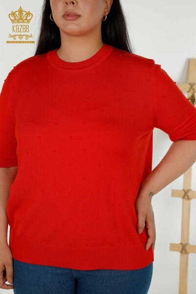 Venta al por mayor de Suéter de Punto para Mujer - Modelo Americano - Naranja - 30131 | kazee - Thumbnail