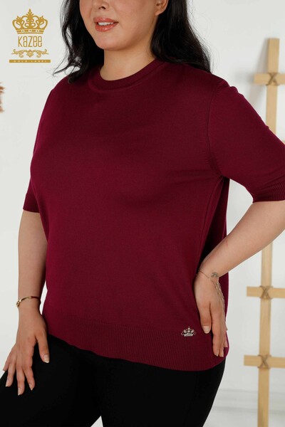 Venta al por mayor de Suéter de Punto para Mujer - Modelo Americano - Púrpura - 30389 | kazee - Thumbnail