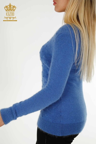 Venta al por mayor Suéter de punto para mujer Angora Blue - 18474 | kazee - 5