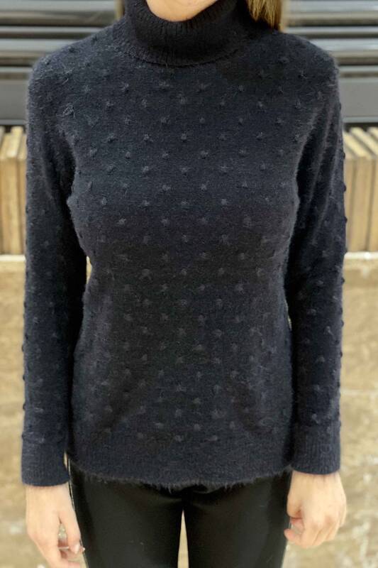 Venta al por mayor Suéter de punto para mujer con diseño propio de angora - 18719 | kazee