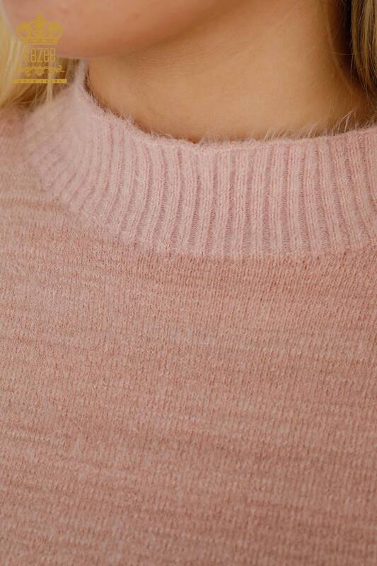 Venta al por mayor Suéter de Punto para Mujer Polvo de Angora Básico - 18830 | kazee
