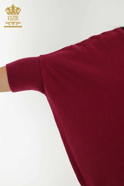 Venta al por mayor de Suéteres de Mujer - Básico - Ciruela - 30241 | kazee - Thumbnail