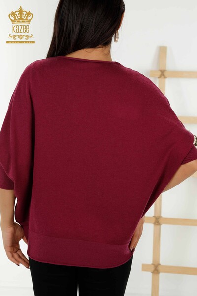 Venta al por mayor de Suéteres de Mujer - Básico - Ciruela - 30241 | kazee - Thumbnail