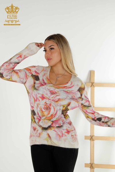 Venta al por mayor Patrón de impresión digital de suéter de punto de mujer - 18425 | kazee - Thumbnail