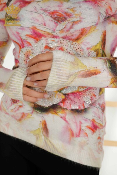 Venta al por mayor Patrón de impresión digital de suéter de punto de mujer - 18425 | kazee - Thumbnail