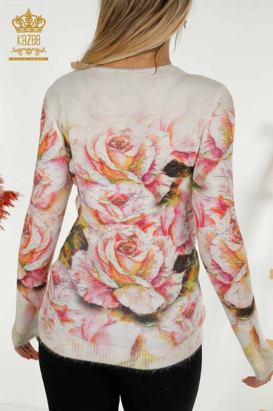 Venta al por mayor Patrón de impresión digital de suéter de punto de mujer - 18425 | kazee