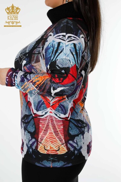 Venta al por mayor Patrón de impresión digital de suéter de punto de mujer - 16914 | kazee - Thumbnail