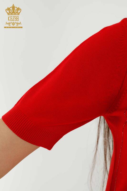Venta al por mayor Suéter de Mujer - Estampado - Rojo - 30182 | kazee