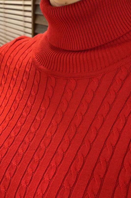 Venta al por mayor de prendas de punto para mujer suéter de cuello alto tejido de pelo básico - 15224 | kazee