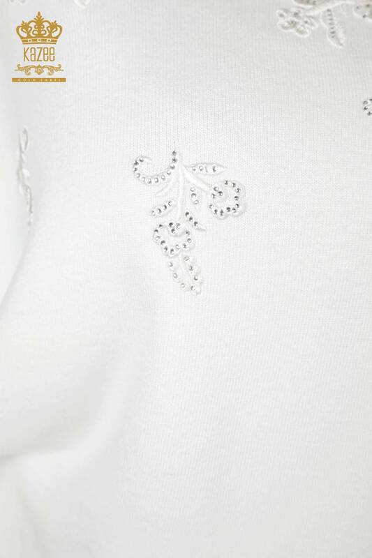 Venta al por mayor Suéter de Punto para Mujer Estampado Floral Crudo - 16800 | kazee