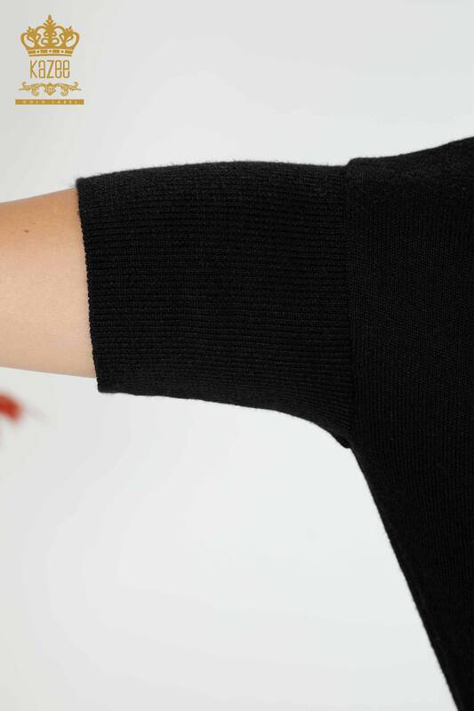 Venta al por mayor Suéter de Punto para Mujer Estampado Floral Negro - 16800 | kazee