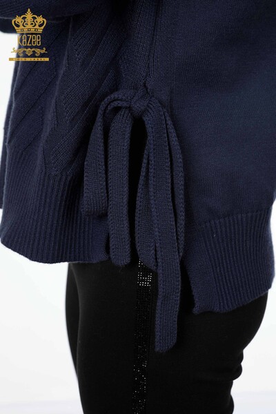 Venta al por mayor Suéter de Punto para Mujer Lados Tie-atado Estampado Básico - 30000 | kazee - Thumbnail