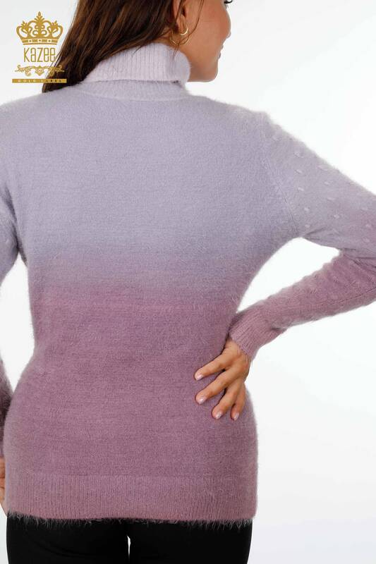 Venta al por mayor de prendas de punto para mujer, suéter con lunares, transición de color detallada - 18796 | kazee