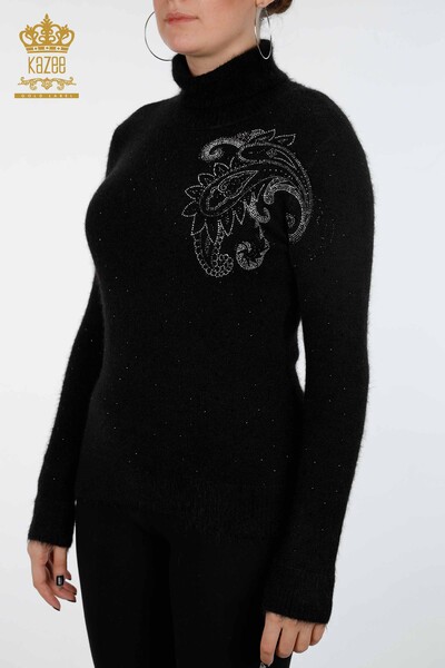 Venta al por mayor de las mujeres suéter de punto de lunares patrón bordado de piedra - 18901 | kazee - Thumbnail