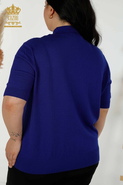 Venta al por mayor Suéter de punto para mujer - Manga corta - Saks - 16950 | kazee - 6