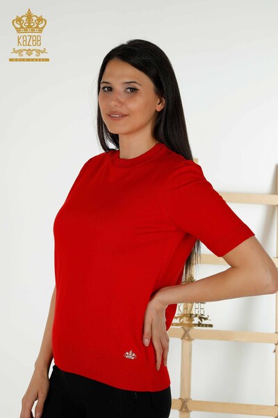 Venta al por mayor de Suéter de Punto para Mujer - Modelo Americano - Rojo - 30255 | kazee - Thumbnail
