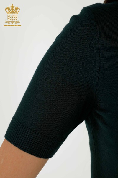 Venta al por mayor de Suéter de Punto para Mujer - Modelo Americano - Verde Oscuro - 15943 | kazee - Thumbnail