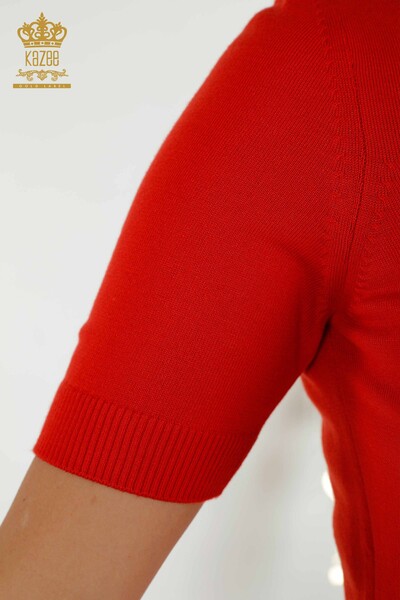 Venta al por mayor Suéter de Punto para Mujer Modelo Americano Naranja - 15943 | kazee - Thumbnail
