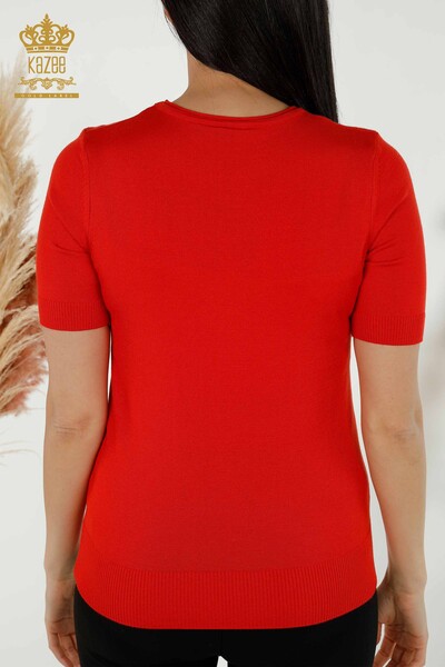 Venta al por mayor Suéter de Punto para Mujer Modelo Americano Naranja - 15943 | kazee - Thumbnail