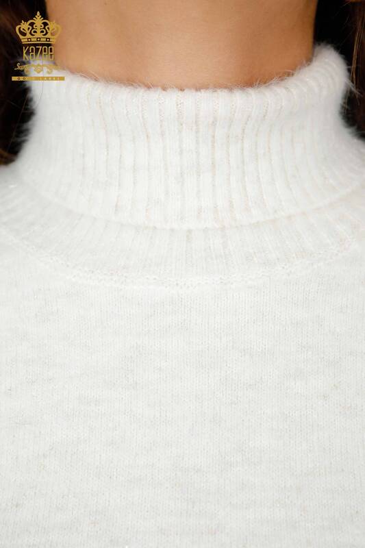 Venta al por mayor Suéter de punto de mujer con cuello alto de viscosa de transición brillante - 19080 | kazee