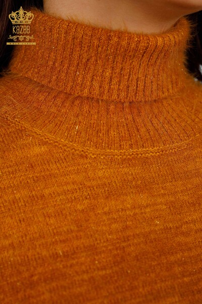 Venta al por mayor Suéter de punto de mujer con cuello alto de viscosa de transición brillante - 19080 | kazee - Thumbnail