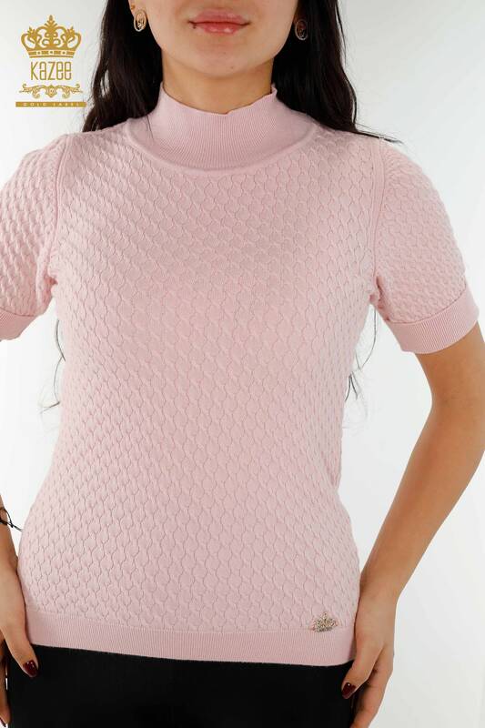 Venta al por mayor de Suéter de Punto para Mujer - Americano Modelo Básico Polvo - 30119 | kazee